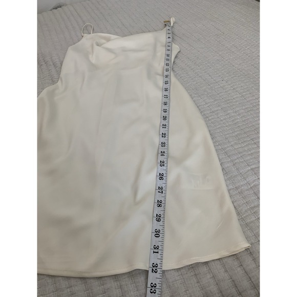 Urban Outfitters Mallory Cowl Neck Slip Dress White Sz S Slinky Wedding 90s Insp - Picture 10 of 12
